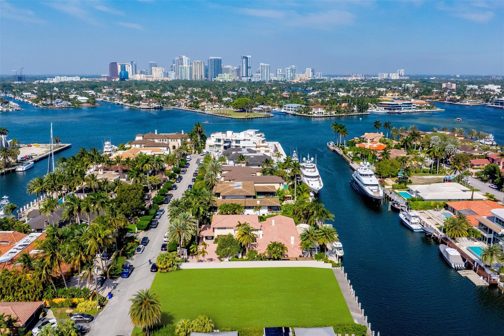 When it comes to luxury real estate, Harbor Beach is on the map for celebrating the highest sale price sales in Broward county history. There is no secret that Del Lago Dr is a street of focus for savvy investors who recognize the higher lot elevations, the larger lot square footage that allows for bigger estates to be built, while having the space to accomadate a security gate and a spacious backyard compared to neighboring streets in HB. The lot depth, wider canals and the fact that this is 1 of 16 homes north facing on Del Lago, positions this lot to be one of the last opportunities for those looking to build an estate in HB. The street is decorated with massive estates, leaving few opportunities to those looking to build. Steps from Pier 66 and the private deeded HOA oceanfront beach.