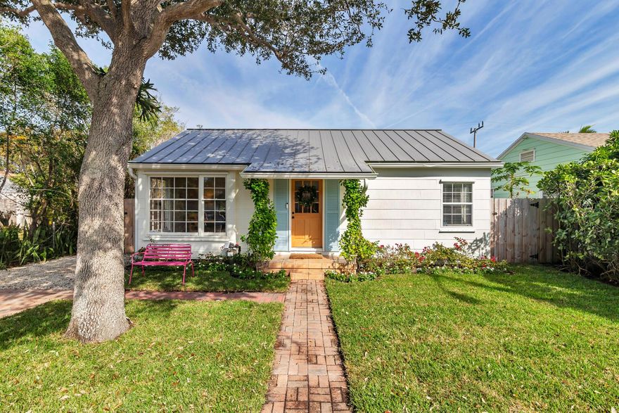 Old Florida charm abounds at this 1940s Key West cottage with the storybook style of a bygone era but all the updates for modern living. Located in the heart of the Southend, this home boasts the historic details people love - including the original hardwood floors throughout the living area and bedrooms. Natural light floods the living room from large windows. Freshly updated kitchen with white cabinetry, granite countertops, a glazed subway tile backsplash, stainless steel appliances and an eat-in breakfast bar with a convenient pass-through to the family room. An extensive list of recent updates and upgrades include the standing seam metal roof, HVAC, electrical panel, appliances, water filtration system and more so the new owners can move right in and enjoy the home for years to come.