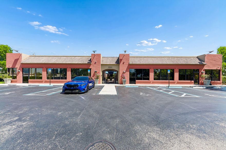 Freestanding office/medical building ideally positioned on highly trafficked South Congress Avenue in Palm Springs, offering 8,989 SF on approximately 1.41 acres with CG (General Commercial) zoning. The true standout feature of this property is its exceptionally large, private parking lot—featuring 60+ on-site spaces, including 4 dedicated handicap spaces—fully fenced and secured with electric gates. This rare, high-capacity, secure parking configuration is a major competitive advantage, perfectly suited for medical practices or high-volume professional users, and nearly impossible to find along this corridor.  The building was completely remodeled from the ground up in 2019, delivering modern systems, updated finishes, and a turnkey environment ideal for immediate occupancy.  It offers a flexible layout suited for medical, professional office, or owner-user use, along with strong frontage, excellent visibility, and easy ingress/egress along a major north-south corridor.  Located within a dense residential and commercial trade area, the property provides convenient access to West Palm Beach, is approximately 9 minutes from Palm Beach International Airport, and is near I-95, major hospitals, and key retail corridors.  This is a rare opportunity to acquire a fully renovated, freestanding office/medical asset defined by its expansive, secure parking—an invaluable feature in a high-demand professional corridor—ideal for an owner-user or investor seeking a versatile and highly functional property.