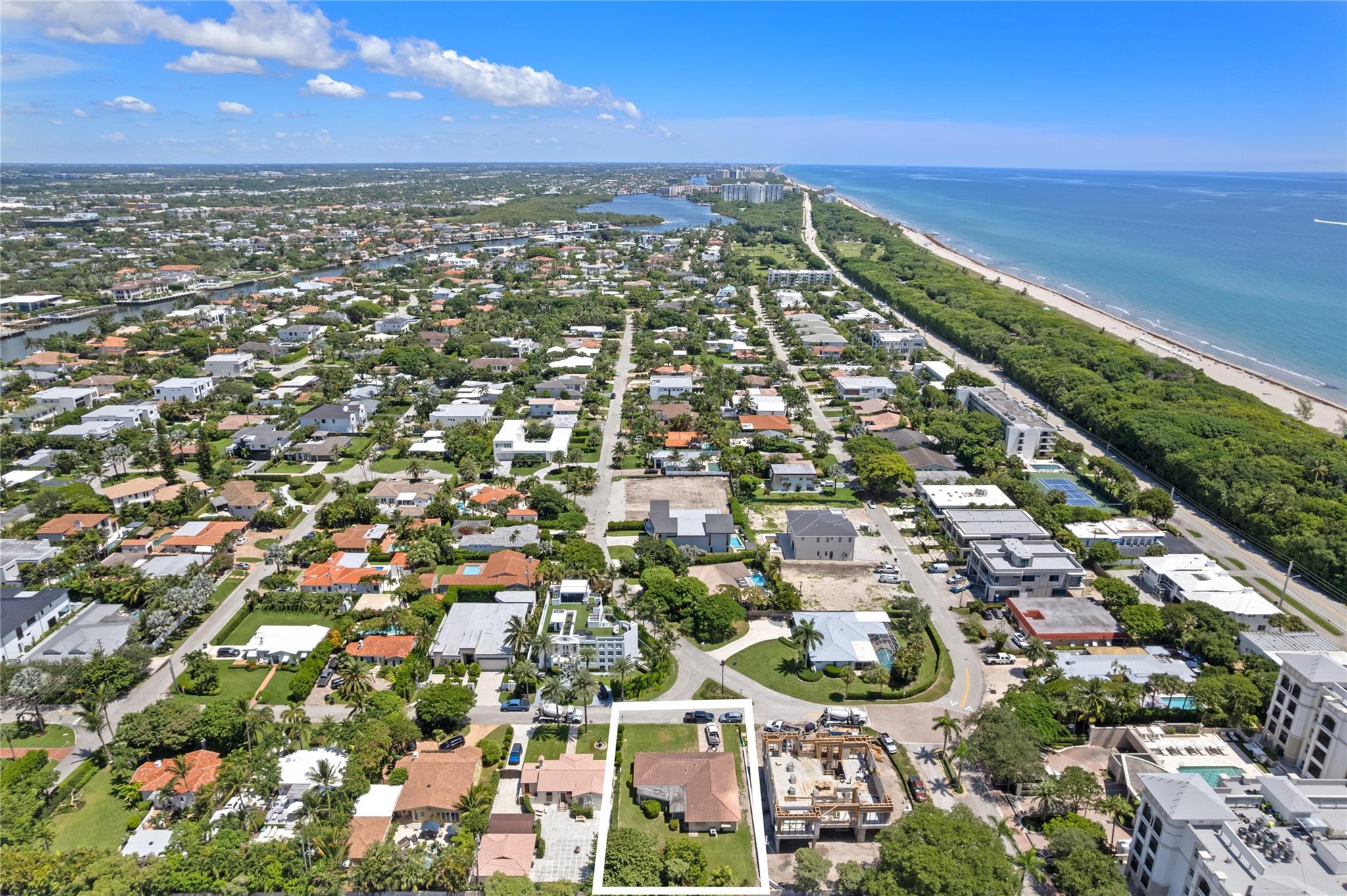 Unlock the potential of this rare 9,376 sq ft lot in the heart of Boca Raton Riviera - one of East Boca's most desirable beachside neighborhoods. Surrounded by newly built luxury estates, create a custom home that matches the prestige of its surroundings.
One block from the beach and minutes from Mizner Park's upscale dining, shopping and cultural experiences, this property also boats unrivaled proximity to The Boca Raton - one of the most iconic and luxurious resorts in the world. Whether you're envisioning your forever home or a standout development project, this location delivers the best of Boca's coastal lifestyle with walkability, elegance, and exclusivity.