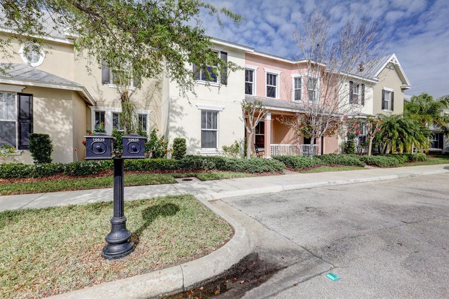 Townhouse in the heart of Tradition at ''Bedford Park''. This townhome features single level living with vaulted ceiling, split bedroom floor plan and 2 car garage. HOA covers basic cable, internet, landscaping, and security alarm, community pool, club house and much more. This property is conveniently located with walking distance to Traditions Sqaure shopping centers, schools, restaurants, hospital, monthly events, dog park and so much more. Easy and short drive to I-95.