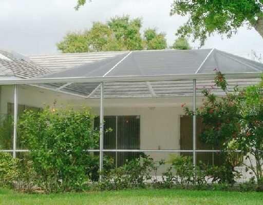THIS PATIO HOME IS TUCKED AWAY UNDER MATURE TREES AND LANDSCAPING. PRIVACY IS ASSURED BY THIS GREAT LOCATION. OPEN FLOOR PLAN SPLIT BEDROOMS AND BATHS, ALL TILE IN LIVING AREA, NEW WATER PROOF LAMINATE FLOORS IN BEDROOMS, WITH BUILT-INS IN LIVINGROOM, NEWER A/C UNIT AND DISHWASHER , FRESHLY PAINTED, NEWER A/C. HURRICANE SHUTTERS COMPLETE. COMMUNITY POOL, WALKING PATHS CLOSE TO EVERYTHING. SMALL DOG 30# OR UNDER OK W NON REFUNDABLE PET DEPOSIT . LIVING AREA IS 1152sf , TOTAL INCLUDING OUTSIDE PATIO IS 1352sf. . ASSOCIATION MAY TAKE UP TO 30 DAYS TO APPROVE. APPLICATION INFO IN DOCUMENTS TAB