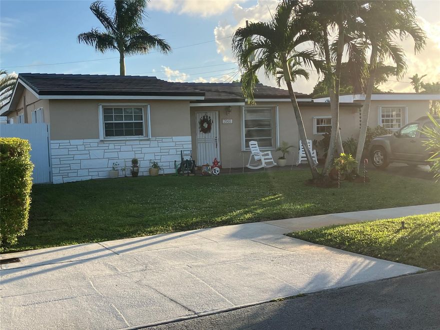 VERY WELL MAINTAINED, IN BEAUTIFUL PALM SPRINGS NORTH. THIS HOME HAS A COMPLETE IN-LAW APARTMENT ON THE OPPISITE SIDE OF MAIN HOUSE. MAIN SIDE HAS 3 BEDROOMS AND 2 BATHS. WINDOWS ARE HURICANE STRENGTH, IN ADDITION TO SHUTTERS INCLUDING DOORS AS WELL. ROOF IS 2 MONTHS OLD, A/C IS 2 YEARS OLD, WATER HEATER 4. SPRINKLES ARE ON WELL WATER. IN ADDITION IN LAW SUITE HAS WALL MOUNT A/C ONLY FEW MONTHS OLD. VERY SPACIOUS. MOVE IN READY.
IN CASE SELLER'S CLOSING NOT IN TIME, COULD REQUEST TO RENT BACK HOME FOR ONE MONTH.