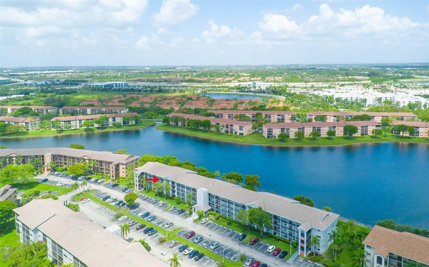 A beautiful lake view 2/2 unit on the top 4th floor located in the newest section of Century Village, a 55+ gated community with 24 hour security. The unit is spacious with ample sunlight, Upgraded kitchen with granite countertops, and the latest model dishwasher. Both room with big walk-in closet and an updated bath with granite countertop. A/C is two years old. New Fresh Paint Entire Unit. New cleaning carpet. Patio with all new hurricane impact window. New Elevator and Newer Roof.  
Century Village is a well-maintained community with a clubhouse, theater, tennis court, Golf, pharmacy, 8 swimming pool and indoor pool, and gym. Offers for social interaction and activities, shuttle bus service for your convenience. The community offers plenty of dining and shopping options. MUST SEE