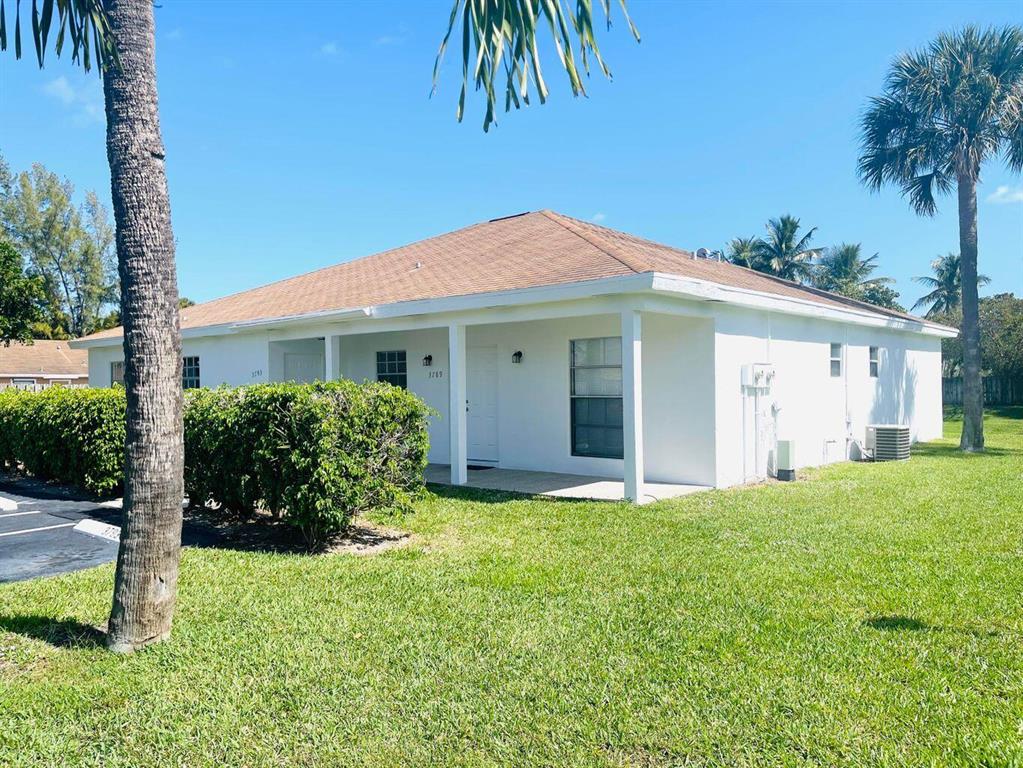 1 MONTH FREE RENT! (APPLIED ON 2ND MONTH)Completely Renovated villa with 2 bedrooms & 2 beautifully renovated bathrooms. Brand new kitchen with white shaker custom cabinetry, plank flooring, brand new appliances, new bathrooms with custom vanities, new fixtures, all freshly painted thru out. The biggest unit available for the price. Come today! Located near Northlake Blvd, close to beaches, shopping, restaurants, easy access to 95, only 10 minutes north of downtown West Palm Beach. \$75/month pest control & common area maintenance fee additional.1st Last Security plus $145 lease transaction . Total rent payment is $2225. Tenant to verify size/sq ft. Listed size/sq ft are approximations.
