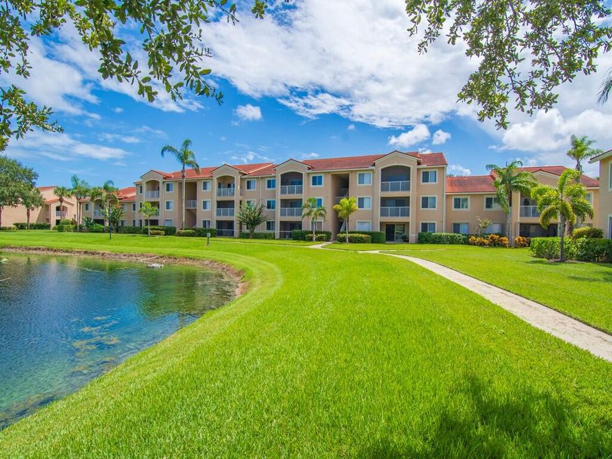 Enjoy serene lakefront views from this spacious 2-bedroom, 2-bath condo in the desirable gated community of Laguna of Vero Beach. This 2nd-floor residence offers 1,140 sq. ft. of bright, open living with a private balcony overlooking the water. Community amenities include a pool, clubhouse, fitness center, tennis, and more—all just minutes from beaches, shopping, and dining. Perfect for seasonal escapes or year-round living, this home combines comfort, convenience, and a tranquil lakeside setting.