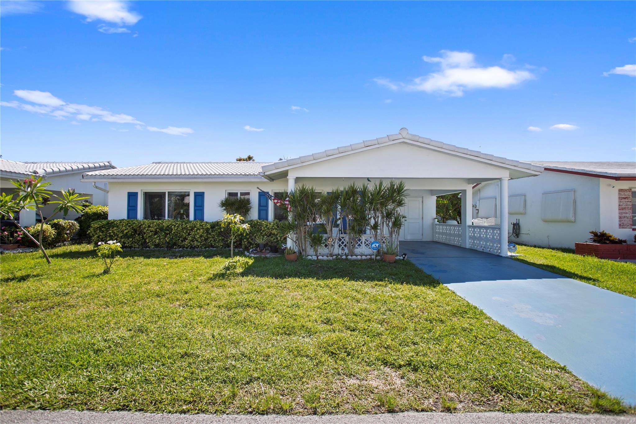 Beautifully Updated 2 bedrooms,2 baths Home with Florida Room and Tropical Fruit Trees!
Step into comfort and style with this well-maintained single-family home featuring 2 spacious beds, 2 full baths, and a bright Florida room—ideal for a home office, or a guest area.
This home is loaded with upgrades, including tinted impact windows, tile flooring throughout, new ceiling fans, new light fixtures, a new washing machine, and a new dishwasher. The kitchen is both functional and elegant with granite countertops and ample cabinetry. Roof 2017. AC 2019.
Enjoy added security with a camera system installed, plus convenience from new toilets and a covered carport. Outside, the yard is a tropical paradise with planted fruit trees such as avocado, mango, and banana.
Schedule your showing today!