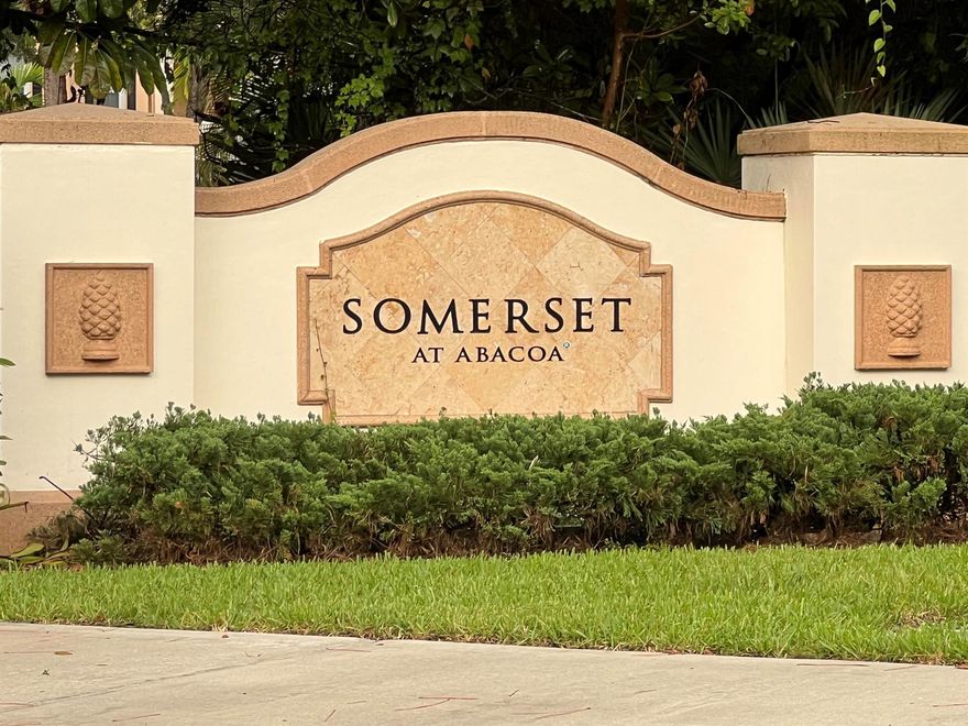 A great place to call home!  This cozy renovated condo in Somerset at Abacoa will welcome you home!  Tastefully updated with new waterproof vinyl flooring in kitchen, laundry, bedroom and bathroom.  Updated newer engineered wood flooring in living and dining room. BRAND NEW LENNOX AC installed July 2023 w/ transferrable warrantee! You will love the designer accents such as the barn door & brick look wall giving a unique decorative flair.  Renovated kitchen with updated cabinets, SS appliances and granite counters.  Spacious bedroom with plenty of natural light, with updated bath and custom closet.   Nice terrace for relaxing in those sultry evenings.  Large laundry and interior storage/pantry area.  Accordian shutters throughout! Great complex with low condo fees and great management. Exterior is freshly painted well maintained. Close to downtown with recreation & restaurants.  Great area access to shopping, beaches, major highways, and so much more!  Make this your year-round or winter get a way home! This is a gorgeous unit that will sell fast!
