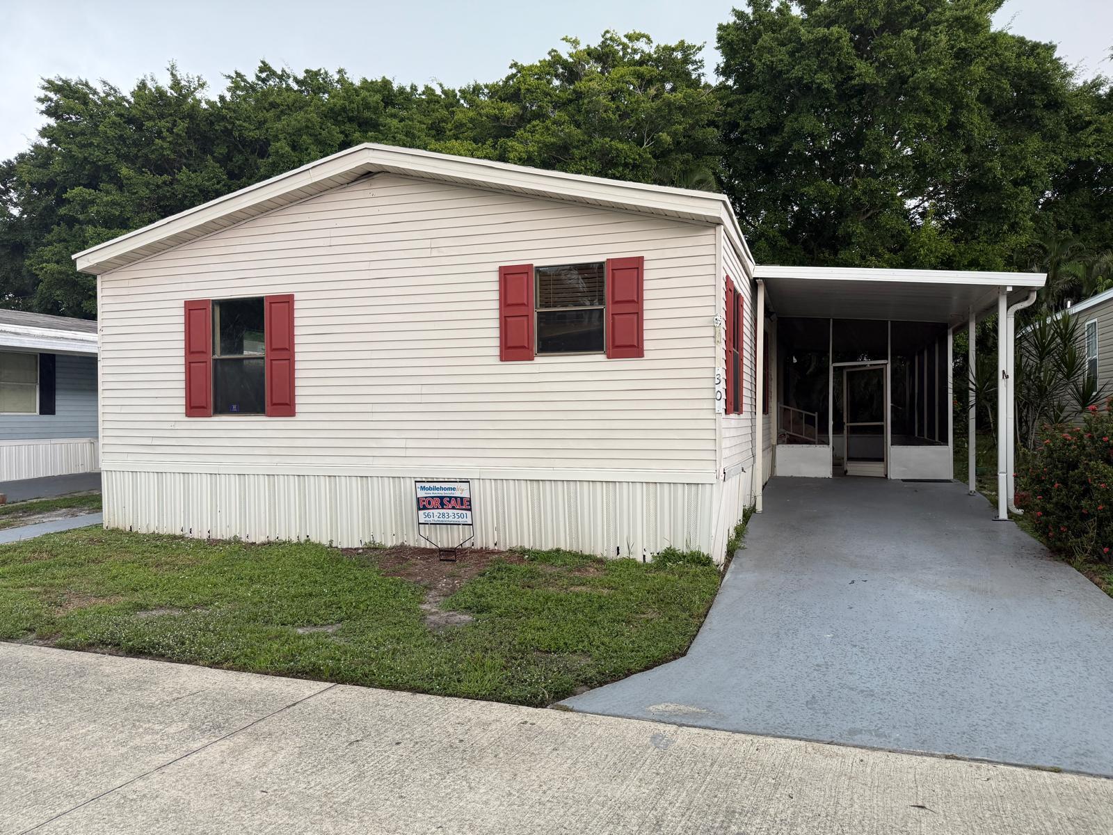 JUST LISTED - Best Value in Lake Worth, FL 33467! Don't miss this opportunity! This 3 Bedroom | 2 Bath mobile home is being sold AS-IS at Palm Beach Plantation, an all-ages community. Perfect for investors looking for their next opportunity!Features include: Spacious open floor plan, Huge carport, Convenient laundry room, Florida lifestyle at its best!. Community Amenities: All-ages community with Clubhouse, Pool & Fitness Center, Ball fields, basketball & tennis courts, Beautiful lake for fishing, Excellent schools nearby. Cash Only - Best Value in the Area! Prime location in Lake Worth, close to shopping, dining, entertainment & major highways. Message me today to schedule your private showing before it's gone!