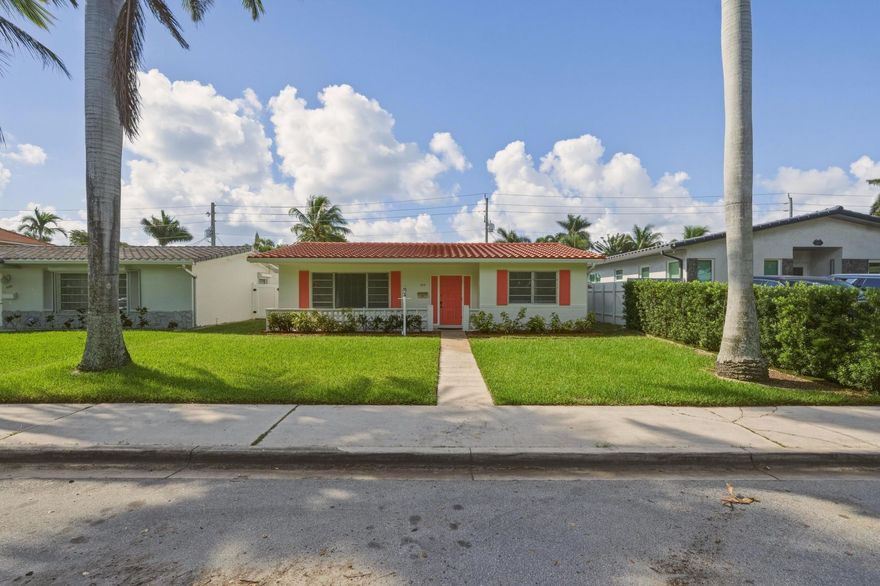PRICED TO SELL - FULLY RENOVATED WITH BRAND NEW 2026 ROOF! NO HOA!! This beautifully updated home is move-in ready and designed for easy South Florida living.  Step inside to a bright, open space with modern flooring, recessed lighting, and a cozy fireplace that makes the living area feel warm and inviting. The kitchen has been completely redone with brand new cabinets, countertops, and stainless steel appliances, giving it a clean, modern look you'll love.  Both bathrooms have been fully remodeled, and the home features fresh paint inside and out, so everything feels new and well cared for.  Located just minutes from the beach, restaurants, and everyday conveniences, this home offers both style and location.  Homes like this don't stay on the market—come see it before it's gone.