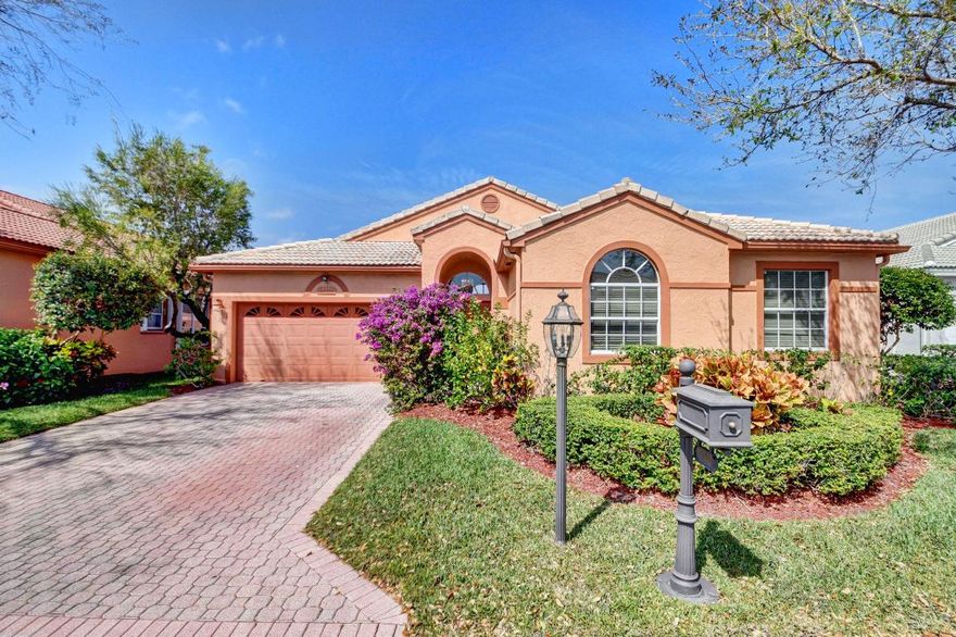 SEE VIRTUAL TOUR! CLICK PHOTOS  THEN CLICK VIRTUAL TOUR  TAB!  Fabulous one story home, 3 bdrm
2.1 baths 2 car garage in the very popular Costa Del Sol subdivision of Boca Pointe. This home offers a Spectacular long lake view, light & airy open floorplan w spacious living areas for easy entertaining. Lg Master suite boasts natural light & high ceilings , Masterbath,double sinks  soaking tub & walk in shower. Outfitted his & hers closets. 
Eat in Kitchen, neutral kitchen cabinets, plenty of storage.BBQ & enjoy quiet evenings on your open style patio. 
This home awaits your personal touches & design. Pet friendly, 2 pets up to 35lbs. Boca Pointe Club Membership NOT Mandatory but  many membership options  avail. BP is centrally located,  to shopping,dining, entertainment, & ''A'' rated sch