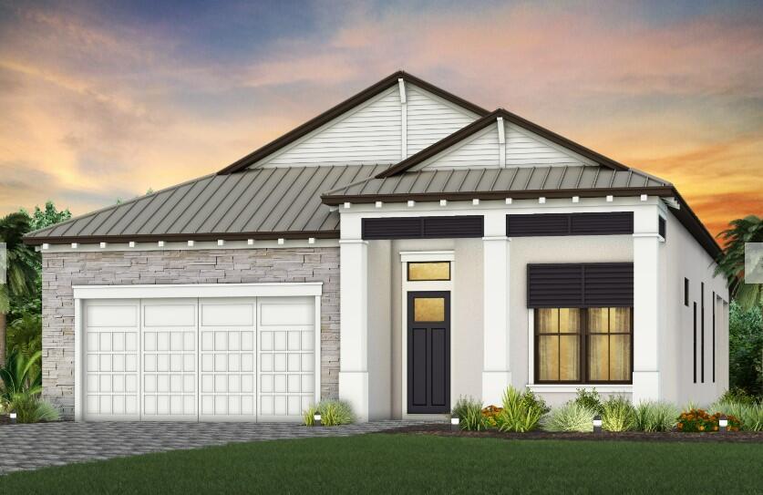 UNDER CONSTRUCTION: The Brixton home offers open concept living with a split bedroom floorplan. The Gourmet kitchen boasts Double Ovens, 48'' Built In refrigerator, apron sink, soaring double stacked cabinets and welcoming island for entertaining. Open the pocketing Zero Corner sliders and tale the party outside to your expansive covered lanai overlooking the yard with room for future pool. Come lock in the future promise of your brand new home and move in by the end of the year! For a limited time, Builder is paying for the first year of Social Membership.