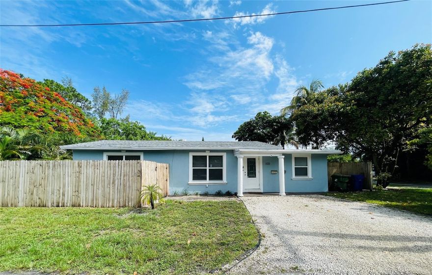 Nicely Updated 2 Bed / 1 Bath Single-Family Home in Prime Fort Lauderdale Location! Nestled between Downtown Fort Lauderdale & the vibrant Wilton Manors, this charming home located on a corner lot, puts you close to everything: Las Olas Blvd just minutes to the South, Wilton Manors nightlife & dining minutes to the North, Fort Lauderdale Beaches less than 3 miles away. The home features: light-colored tile flooring throughout, impact-rated windows & doors, spacious kitchen with white cabinets, stainless steel appliances (new dishwasher & microwave), in-unit washer/dryer, central air conditioning, off-street parking spaces. The fully fenced backyard with a hammock & plenty of space for a BBQ grill is perfect for relaxing or entertaining in privacy. Pets are welcome. BBQ grill not included.