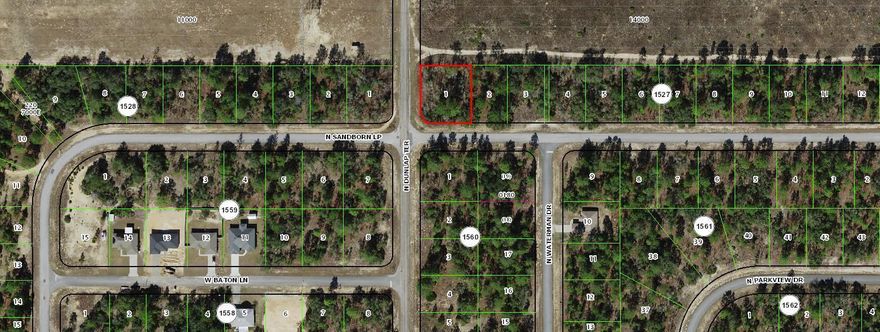Build a brand new home on this oversized .31 acre corer homesite in the growing and popular Citrus Springs.The seller is an investor and does not have any reports or survey to share.  Please verify the accuracy of the utility information.