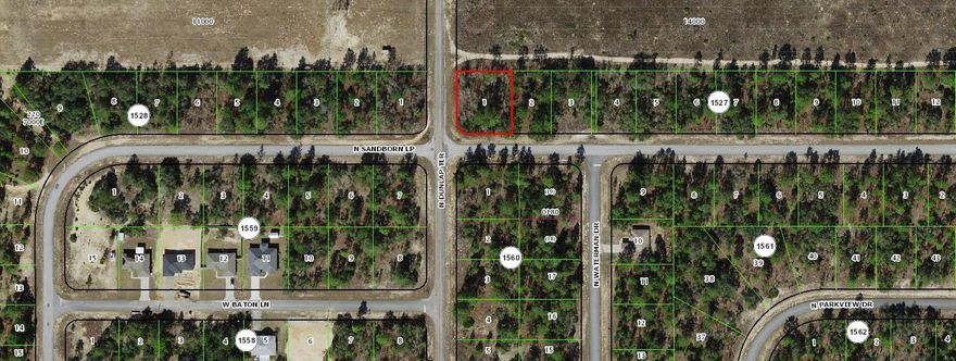 Build a brand new home on this oversized .31 acre corer homesite in the growing and popular Citrus Springs.

The seller is an investor and does not have any reports or survey to share.  Please verify the accuracy of the utility information.