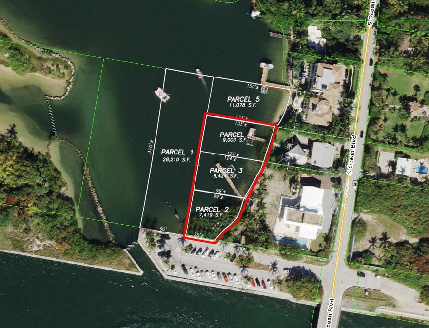 Comprised of 3 FEE SIMPLE privately owned water lots located west of 4000 & 4020 S. Ocean Blvd. Possible fish farm with access by water or eligible for easement through adjacent property. Individual lots/lot packages may be purchased separately. Priced from $3,999,999 to $19,999,999. Discounts for multiple lot purchases.  Available completely separately from and potentially in addition to a buyer considering the purchase of adjacent property in Manalapan.