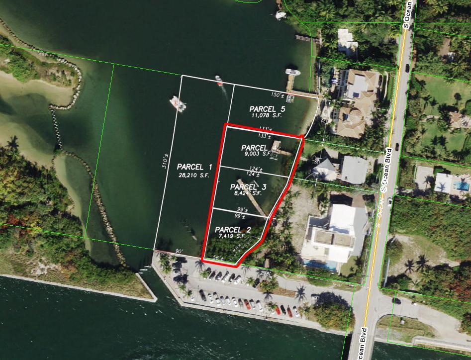 Comprised of 3 FEE SIMPLE privately owned water lots located west of 4000 & 4020 S. Ocean Blvd. Possible fish farm with access by water or eligible for easement through adjacent property. Individual lots/lot packages may be purchased separately. Priced from $3,999,999 to $14,999,999. Discounts for multiple lot purchases. Available completely separately from and potentially in addition to a buyer considering the purchase of adjacent property in Manalapan.