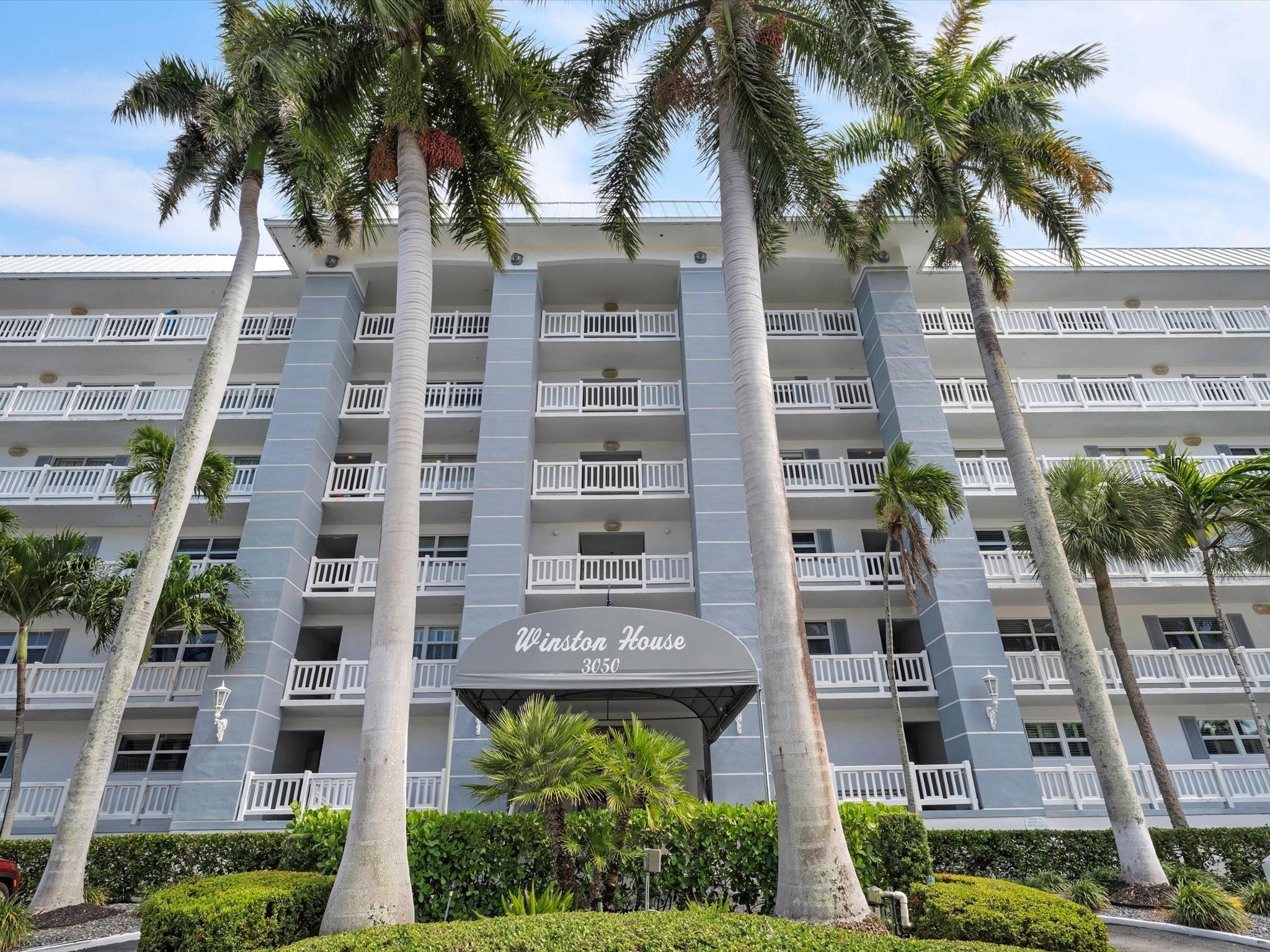 Enjoy the Ultimate in South Florida Resort-Style Living in this beautifully maintained 2BD / 2BTH waterfront condo. Featuring dual Primary Suites and stunning Southern water views, Winston House is just minutes from the beach, popular restaurants & shopping! This open concept home offers a bright, spacious layout w/ large impact windows that bathe the space in natural light. 1,281 sq. ft. of home seamlessly flows into your expansive patio, overlooking pool & water views. Your Primary Bedroom boasts an en-suite Bathroom, jacuzzi tub & walk-in closet. The 2nd Bedroom also has an en-suite bathroom. Winston House has Fitness Room, healthy financials, & 2024 Roof. And after a great day on the water, boat to your amazing home & settle into your Dock Space (Spaces Available).