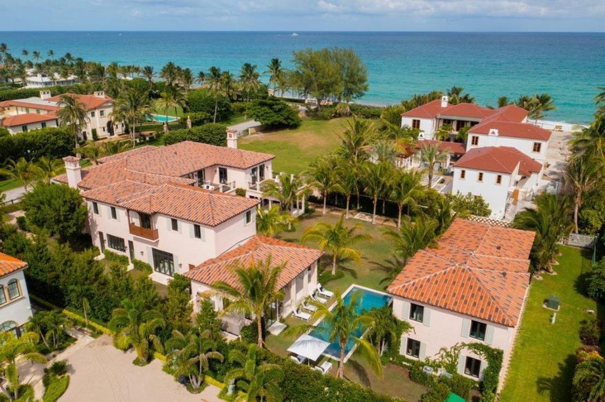 Extensive renovations are now completed at this beautifully appointed Mediterranean Style Mansion.  With nearly three-quarters of an acre, this eight bedroom, nine full bathrooms and three half baths property compromises over 14,200 square feet of real estate, including a brand new construction two-story guest house, two car garage, gym, and ample staff accommodations.  Exquisite finishes and detailed craftsmanship are evident throughout the residence.   Custom cabinetry, kitchen, and
bathrooms designed by Waterworks.  Outdoor-living heaven situated less than 300 feet from the ocean with deeded beach rights.