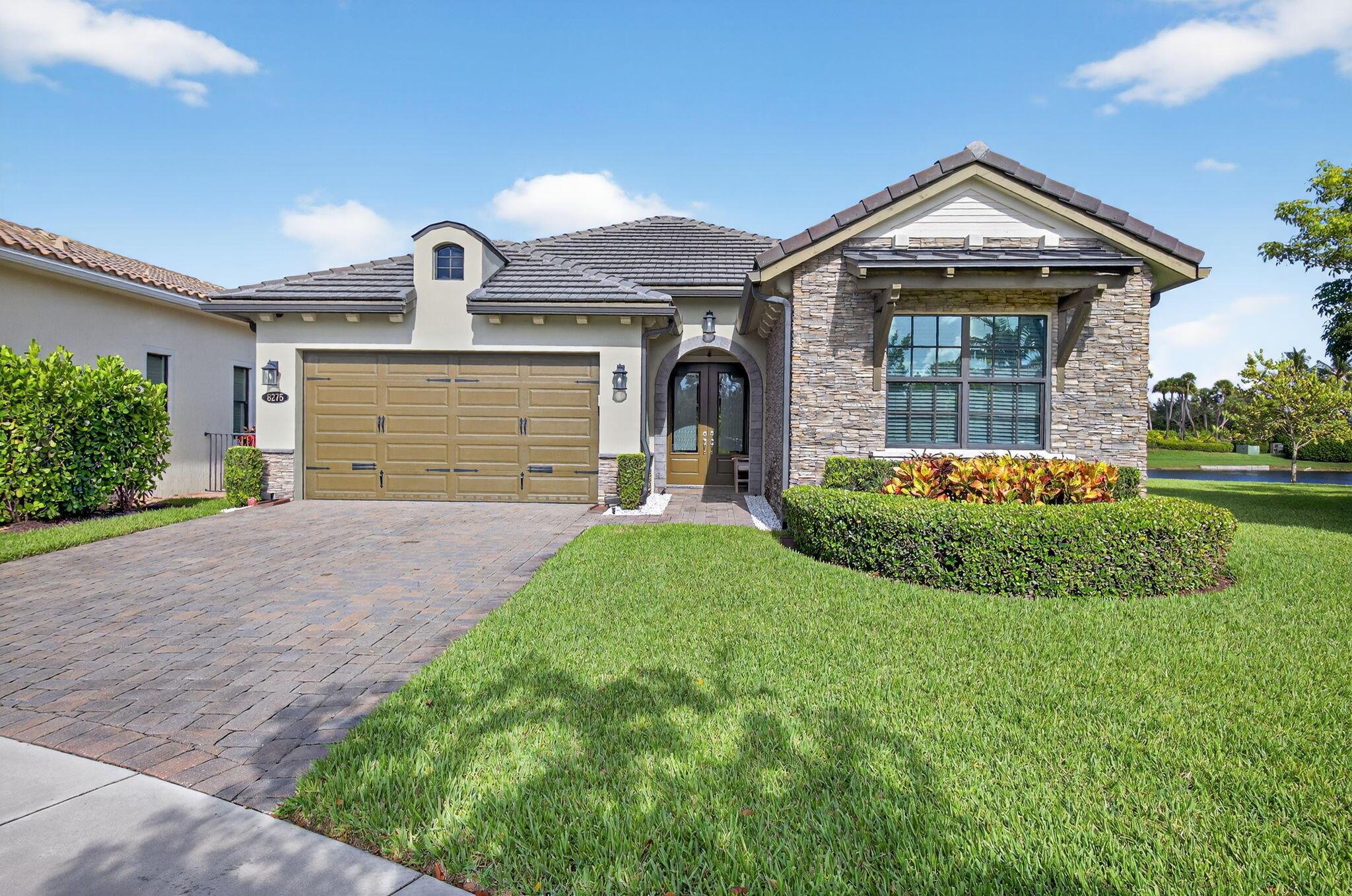 ONE OF THE BEST LOTS IN PALM MEADOWS ESTATES WITH APPROX 150 FT OF WATERFRONT. BUILT BY CAL-ATLANTIC IN 2018. THIS SINGLE-STORY RESIDENCE IS SITUATED ON APPROX 13,000 SF LOT. IMAGINE THE POSSIBLITIES WITH THIS EXPANSIVE GREENSPACE. THE HOME'S EXTERIOR HAS BEEN RECENTLY PAINTED AND GARAGE FLOOR EPOXIED. UNIQUE STONE FACADE AND NEUTRAL COLOR PALETTE WILL ALWAYS BE ON TREND. BRIGHT WHITE OVER-SIZED TILE FLOWS THROUGHOUT THE MAIN LIVING SPACE. ADDITIONAL RECESSED LIGHTING THROUGHOUT THE HOUSE. OFFICE HAS A MURPHY BED, BUT CAN EASILY CONVERT TO A 3RD BEDROOM WITH A SIMPLE CLOSET INSTALL.