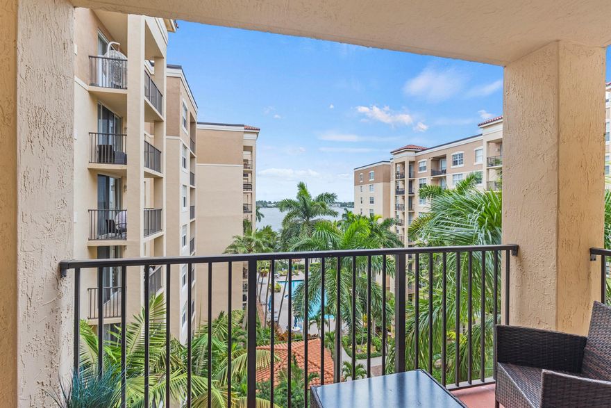 Beautifully maintained residence in the sought-after Flagler Pointe, ideally located in downtown West Palm Beach. This bright, open-concept unit features an updated kitchen with stone countertops and stainless steel appliances, spacious living and dining areas, in unit laundry and a private balcony with views of the resort-style pool and landscaped courtyard. Split-bedroom layout offers privacy and comfortable living. Community amenities include 24-hour gated security, pool, spa, fitness center, clubhouse, and assigned parking. Short-term rentals and Airbnb are permitted, providing flexibility for full-time living or investment. Convenient to CityPlace, Clematis Street, waterfront, beaches, and PBI Airport.