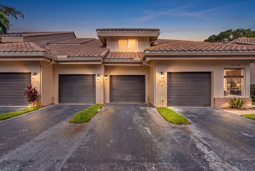 Beautifully maintained 2-bedroom, 2-bathroom first-floor home with rare golf course views in the desirable Bonaventure area of Weston. Properties with this view are rarely available. Features include impact windows and sliding doors, a spacious open layout, oversized primary suite with walk-in closet, bright kitchen with updated wooden cabinets and marble countertops, breakfast area, private screened patio, storage room, and attached 1-car garage plus additional parking. Enjoy the community pool, tennis courts, and access to Bonaventure Town Center Club amenities including pools, hot tub, gym, bowling, theater, basketball, pickleball and more. Maintenance includes master insurance, roof, lawn, cable, internet, and reserves. Immediate rentals allowed. Schedule your showing today!!