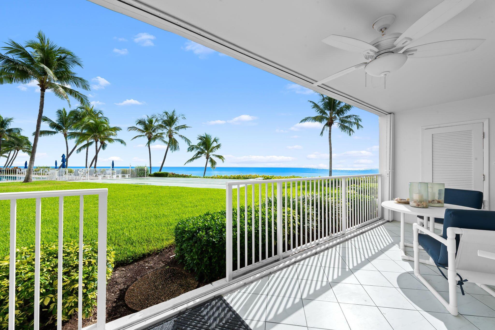 Oceanfront condo with direct ocean views located in exclusive Highland Beach! Just steps away from the rolling surf and soft sand. Imagine waking up to the soothing sounds of gentle waves. Whether you're seeking a peaceful seasonal getaway or the perfect spot for an extended vacation, this property combines the tranquility of oceanfront living, oceanfront dining right down the road, and the vibrant local scene of Delray Beach and Downtown Boca Raton where you'll find variety of waterfront restaurants, boutique shopping, and recreational activities, all within a short drive!