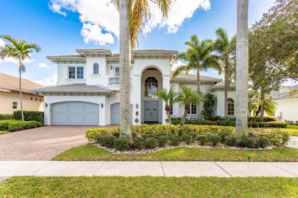 One of the finest offerings in all of the Boca Raton and Delray Country Club communities. This updated two story residence is located on one of the most premier homesites in the community, with expansive golf course views from both the front and rear of the home. Featured is a grand two story entry and living room, a first floor primary bedroom suite, a bedroom currently being used as an office, library, an open kitchen, dinette, family and dining room areas. The second floor consists of three bedroom suites, one with a balcony and a loft seating area. An entertaining open patio features a pool and spa with a separate covered dining and barbecue area. Please see MORE... for an extensive list of additional amenities.