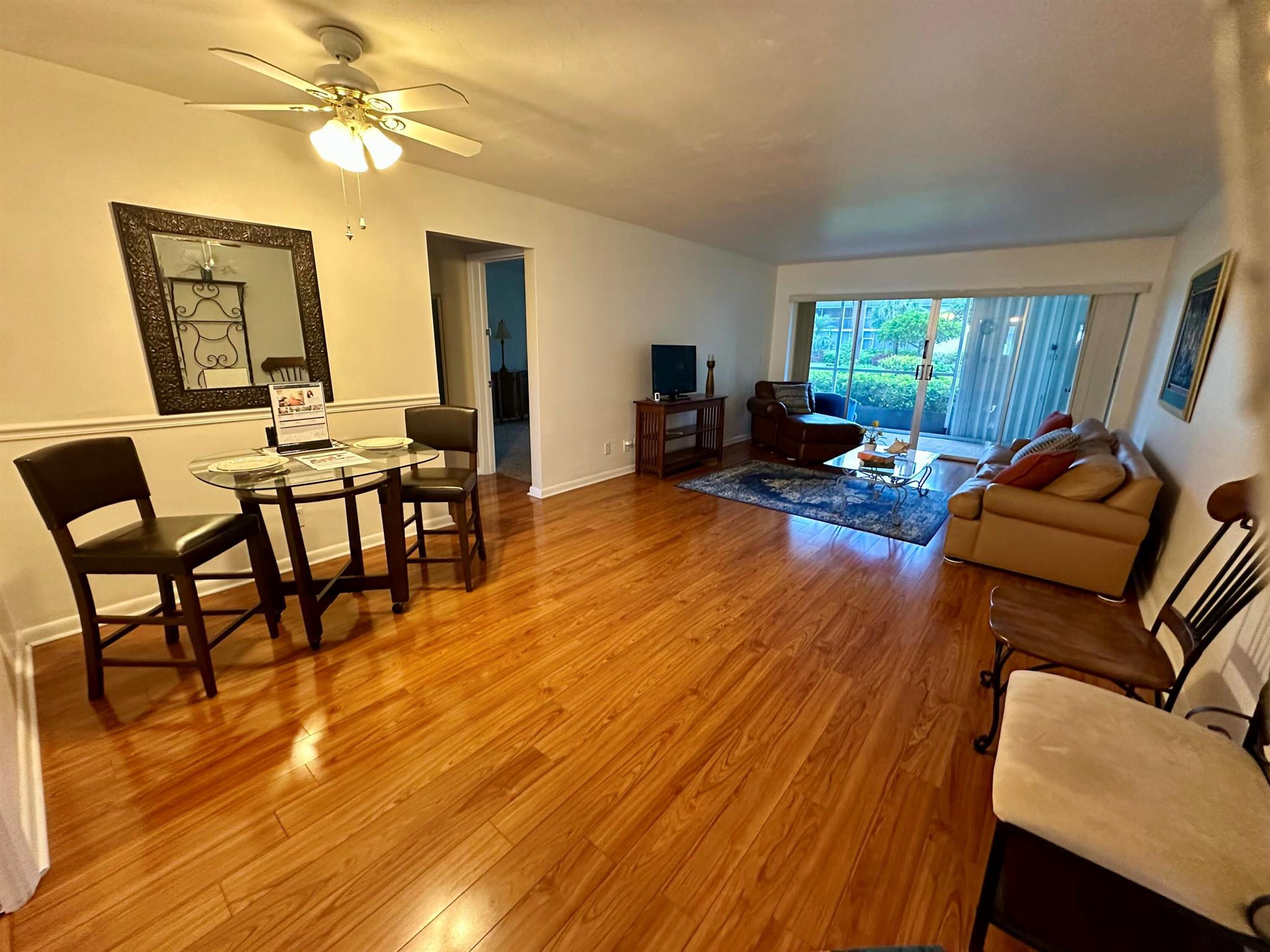Freshly Painted. TAKE A LOOK!! * ENJOY being 55+ in the quaint Village of Tequesta minutes to Sparkling BEACHES, Diner, Rec Ctr & Everything!! * This UPDATED spacious Condo has the BEST LOCATION directly across from HEATED POOL, CLUBHOUSE & Amenities galore * MOVE IN READY * Features: IMPACT WINDOWS IN FRONT & ACCORDIAN SHUTTERS in back * Newer CABINETRY in KITCHEN & BATHS * Plank FLOORING * SCREENED PATIO w/relaxing view, tiled floors & tinted sliders * CLUBHOUSE offers EVENTS, Pools, Putting Green, Pool Table & Clbhs Rental * Near BEACHES, Yoga, Cafes, Waterfront Restaurants, Shoppes, Library * Medical Ctrs * HOA Includes CABLE, INSURANCE, WATER & STORAGE area * MAKE US AN OFFER **
