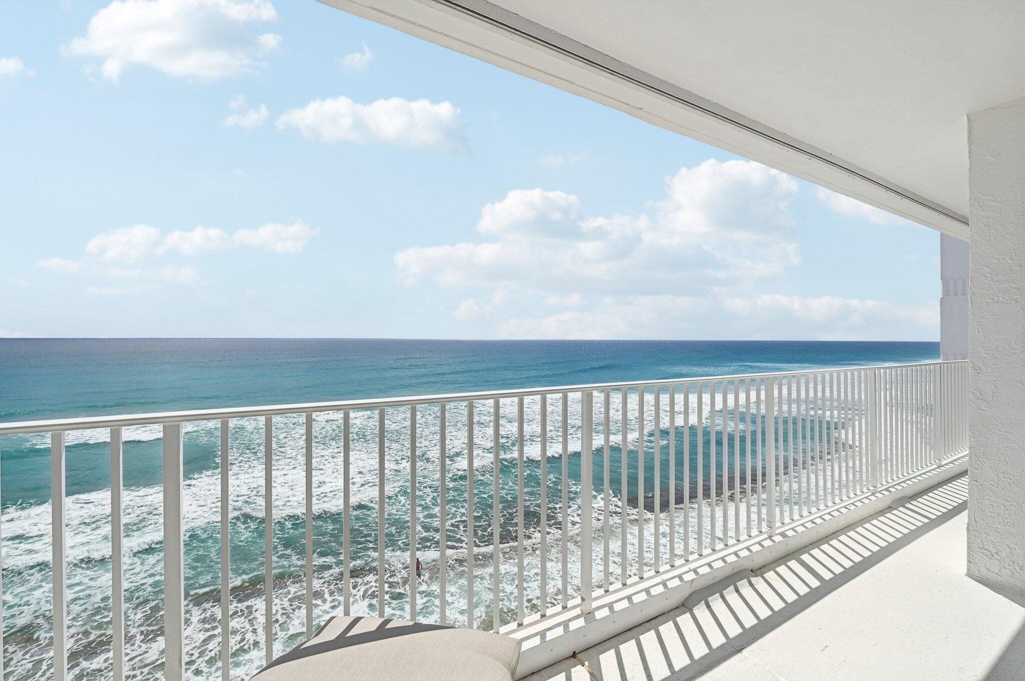 Welcome to Horizon East--an 8th floor, turnkey furnished seasonal rental offering sweeping, unobstructed ocean views the moment you walk in. This 2 bed, 2 bath condo features an open floor plan, tiled flooring, and a wraparound balcony perfect for sunrises and sunsets. The modern kitchen includes seashell-toned granite counters, glossy white cabinets, and stainless steel appliances. The primary suite offers ocean views, a walk-in closet, and dual-sink vanity with walk-in shower. Includes in-unit washer/dryer, foyer entry, covered parking, and guest spaces. Horizon East is an oceanfront, all-ages building with a heated pool, private beach access, and fitness center. Available now for seasonal lease--4-month minimum. Live where others vacation!