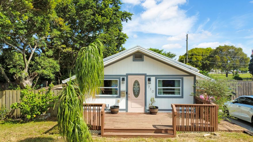 Updated 2 BR/2 BA home just minutes from Lake Worth Beach & Pier! Situated on a large 0.31 acre lot with a detached garage. Interior fully remodeled--new roof (2023), new A/C (2024), modern kitchen, newer floors & baths. Oversized front & rear decks perfect for relaxing or entertaining. No HOA = rental flexibility for investors or end users. Enjoy the coastal lifestyle close to beaches, dining & downtown Lake Worth Beach. A must-see opportunity!