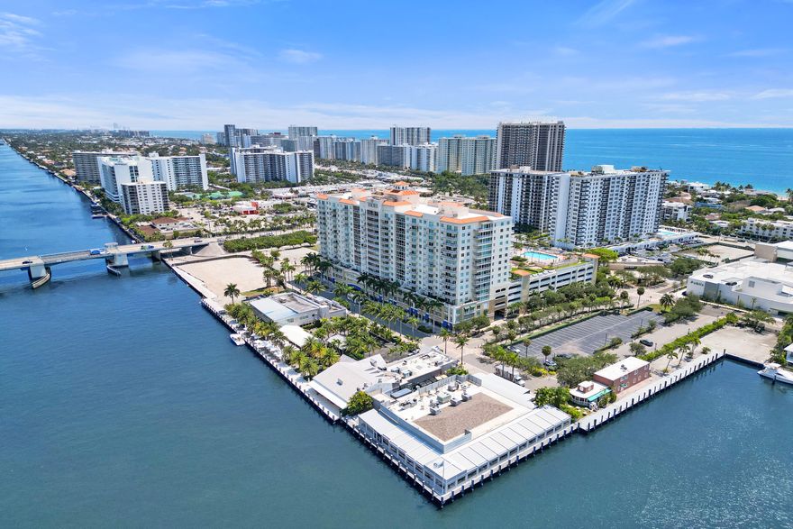 The best priced unit in the building! A bright 1 bed/1 bath condo in The Tides at Bridgeside Square with stunning views over the gardens, tennis court and ocean. The Tides is a highly desirable 'pet friendly' renovated building (with its own pet elevator), located across the street from Shooters Restaurant and the beach. It has one of the best condominium health clubs in Fort Lauderdale, a huge pool deck (including hot tub), tennis, barbeque area and community room that can be reserved. The condo benefits from glorious sunshine and comes with a washer/dryer and a 'condo-length' balcony. Water and cable is included in the HOA. Covered parking space. Plenty of guest parking. Emergency generator in the building. Don't miss this opportunity!