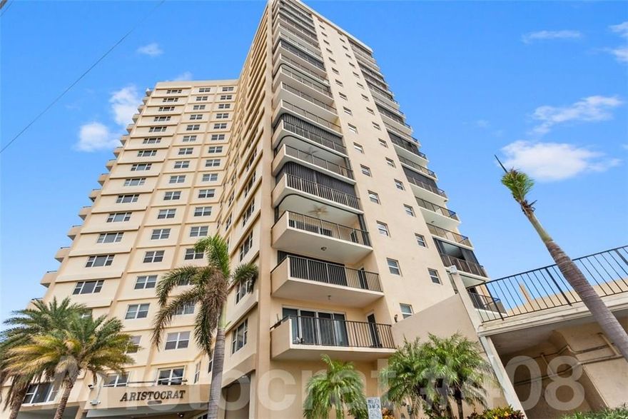 Moments from the beach, Intracoastal and water taxi, this beautiful updated South-West corner condo has an expansive floor plan that makes this condo feel much larger than its actual square feet. Private foyer leads to the large open living space with refreshing water views, separate dining off the updated kitchen, bedrooms each have water views to wake up or fall asleep to everyday! The huge terrace is perfect for dining or relaxing while watching the yachts go by. Impact windows, new lobby and elevators round out this beautifully condo. Amenities include laundry on each floor, clubhouse, exercise room, heated pool, beach & ocean across the street, water taxi just up the street at the park and so much more. This building really has it all!