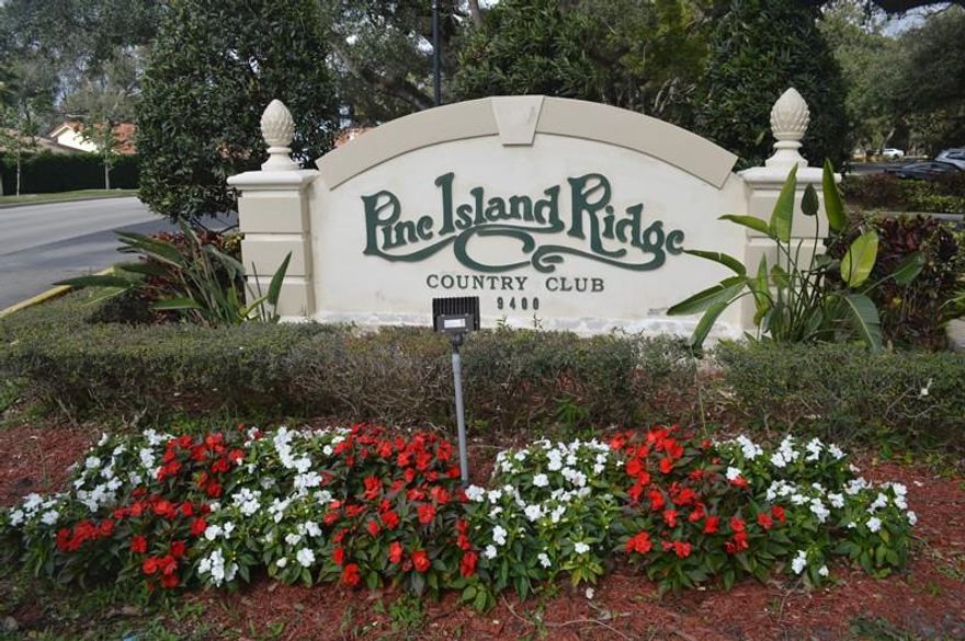 Come and see this spacious 2/2 in most sought after Pine Island Ridge!! Completely open renovated kitchen with recessed lighting, stainless steel appliances, granite countertops plus a coffee bar. Recently painted, and all popcorn removed from ceilings. New 2020 A/C. Unit located second door from the elevator, storage area, and laundry room. Golf community paid by the association maintenance, amenities featuring two restaurants, two pools, gym, theater, library, sauna, tennis, playground, bike path, golf, playground, pickleball, sauna, storage area, clean laundry room, and more.. Conveniently located close to top rated schools, major colleges and Universities, and major highways.