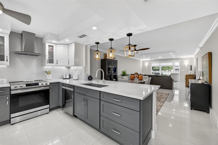 GORGEOUS 2/2 IN ARUBA'S BEST RUN BLDG! IMPACT WINDOWS & DOOR, 2024 AC W/ "QUIET AIR" INSTALLED. 2022 W/H (DUAL COIL FAST RECOVERY.) 3306 HAS 1ST WIRELESS FIRE ALARM SYSTEm IN WYNMOOR! GREY & WHITE KITCHEN COMBO, MATCHING UPGRADED QUARTZ. OVERSIZED GRAY GRANITE SINK. SOPHISTICATED BATHRM UPGRADES. SHIMMERING TILES THROUGH-OUT CATCH THE LIGHT. PLANTATIONS SHUTTERS & PRIVACY PATIO SHADES. HARDLY LIVED IN. LIKE NEW! SELLING FURNISHED OR NOT. 2 SOFA BEDS, 1 SLEEPER LOVESEAT. 5 STAR CLUBHOUSE W/ CLUBS & CLASSES GALORE! AMENITIES INCLUDE, BISTRO, PICKLEBALL, TENNIS, BILLIARDS, BOCCE, HEATED POOLS, HOT TUB, RESISTANCE POOL, BBQ STATIONS, 18 HOLE EXECUTIVE GOLF COURSE, MOVIES & WEEKLY SHOWS. SHUTTLE BUSES IN & OUT OF OUR GATED & SECURED COMMUNITY! CLOSE TO SHOPPING & GREAT EATERIES!