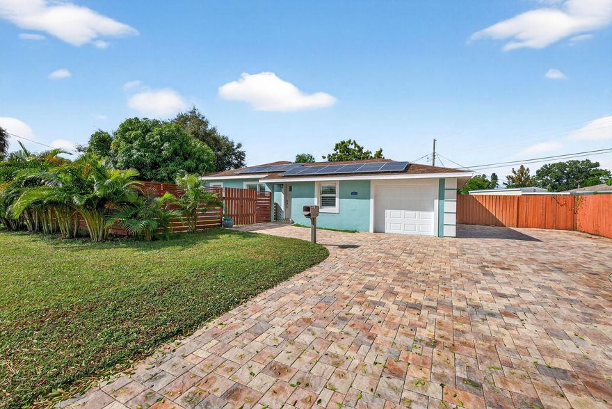 Beautifully updated home in the heart of St. Petersburg, perfect for Florida living!! Features solar panels for energy savings, brand-new roof (2025), and a 5-year-old A/C. Modern kitchen with granite countertops, stainless steel appliances, and remodeled bathrooms. Spacious yard with plenty of room to build a pool. Includes washer and dryer. Convenient location near shopping, dining, and just minutes from the beaches —No HOA! Perfect for first-time buyers or a great investent property. Ready for its next owner!!!!!