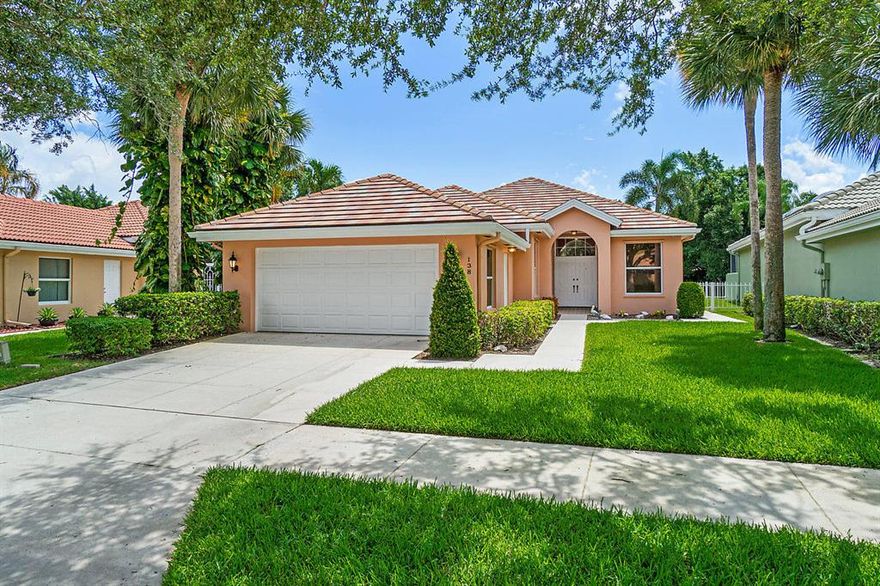 This very well maintained 3 bedroom 2 bath single family Hamptons at Maplewood home is move in ready and is located in the hart of Jupiter's ''A ''rated school district . Enjoy the tropical breezes and open garden view from this easy living single story home. This is a pet friendly community and Divosta Built.