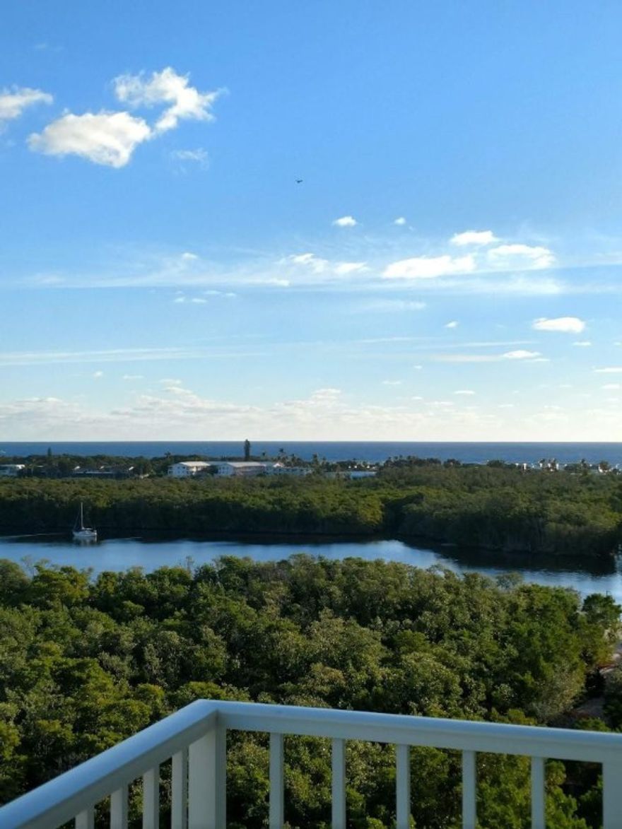 Located right outside of Boynton Beach Marina, 10th Floor living with extraordinary views of wildlife preserve as well as intracoastal and ocean.  HOA includes: water, cable, internet, sewer, pool, gym, theatre room, billiards room, meeting room, fitness center, SPA, pool/hot tub access. 2 Bedrooms 2 Bathrooms.  Newer AC/Furnace/Water Heater/Fridge. Move right in!