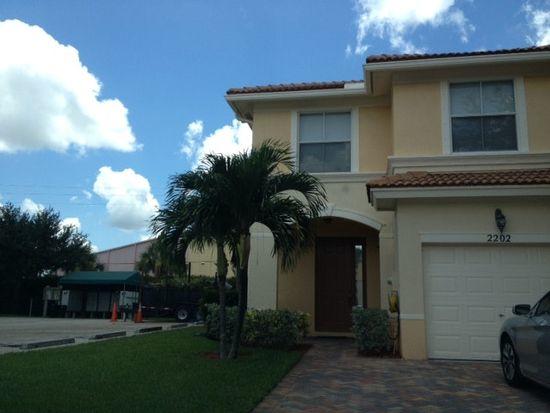 Beautiful two story townhouse in Greenacres. 3-Bedroom, 2.5 Bath, 1 car garage. Home is in immaculate condition with stunning upgrades. -Wood tile and tile flooring throughout living area and bedrooms. -Corner Lot next to clubhouse -Great location near all shopping, dining, and entertainment -Energy efficient HVAC-Upgraded kitchen and remodeled bathrooms-Newer home (built in 2005)-Community Amenities include pool/clubhouse/basic cable/playground