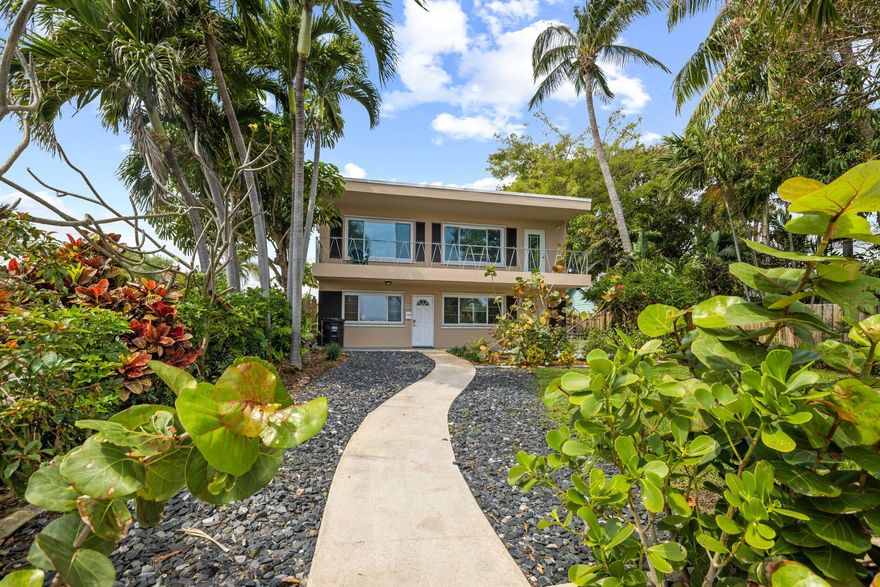 Available May 1 2026. Live steps away from the dazzling Intracoastal Waterway in this unique 2 bedroom, 2 bath ground floor unit. Water views. Large fenced in backyard. New laminate floors throughout, new impact windows, stainless steel appliances, and large living room. Laundry in building. Great backyard, and pet-friendly. Walk to Intracoastal, Osprey Park, and Palm Beach Sailing Club. Minutes away from shopping, restaurants, and beaches of vibrant downtown West Palm Beach areas Clematis & CityPlace as well as Palm Beach Island. Available now for unfurnished annual lease. First, last, security - easy & fast approval. Water included.