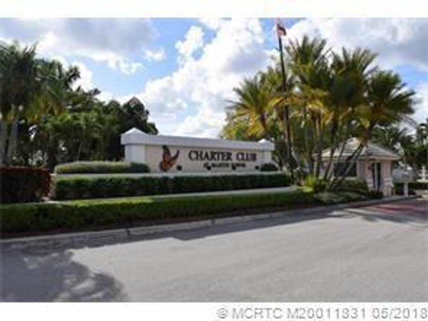 Impeccably maintained 3 bed, 2 1/2 bath, two-story CBS residence in the sought-after Charter Club at Martin Downs. This home, resting on an ideal corner lot, features a 2 car garage, an open floor concept, high ceilings, a newer A/C system having just been installed in 2022, and a 2013 roof. The primary suite offers 2 walk-in closets, dual vanities, a Roman tub and a separate walk-in shower. The upscale kitchen showcases rich custom cherrywood cabinetry, elegant granite countertops, stainless-steel appliances, and a chic breakfast bar. Within the gated community you'll be able to take advantage of a resort-style pool, hot tub, tennis courts, and pickleball courts. Located in ideal Palm City, the home is located close to restaurants, retail, golf,, beaches, entertainment and major highways.