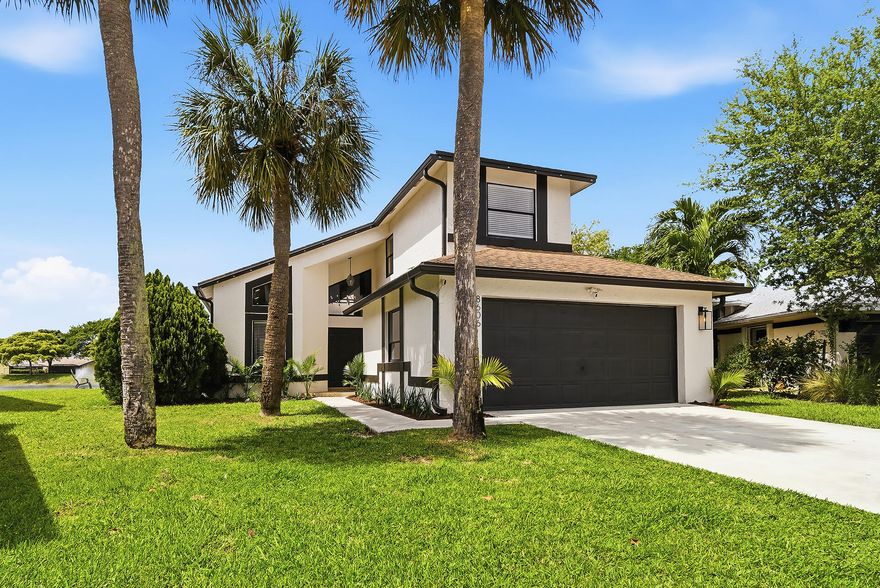 This renovated home offers a fresh, modern interior with thoughtful upgrades throughout. The kitchen has been beautifully redesigned with quartzite countertops and functional cabinetry, creating both style and practicality. The bathrooms have also been updated with a clean, contemporary look. High ceilings enhance the sense of space and natural light, creating an airy, open atmosphere that makes every room feel more expansive and inviting. The fourth room was transformed to add exceptional flexibility and can be used as a movie theater, home office or studio, children's playroom, or a comfortable family retreat. The primary bedroom features a versatile walk-in closet, while a separate laundry room keeps household tasks conveniently tucked away. Nestled in a desirable Boca Raton location, this home offers exceptional convenience for work, leisure, and everyday errands, with easy access to major highways including I-95, the Florida Turnpike, State Road 441, and I-75. Ideally situated between West Palm Beach and Miami, it places you within easy reach of everything South Florida has to offer. Everyday essentials and lifestyle amenities are just minutes away, including major grocery stores, parks, golf courses, restaurants, and shopping.  Positioned near the boundaries of Coconut Creek, the location also offers access to the area's unique equestrian lifestyle, including riding stables and local attractions that add to its distinctive appeal.  The private pool and barbecue area create the perfect setting for entertaining family and friends, while the serene pond offers a peaceful outdoor retreat to relax and unwind.  Please be considerate and DO NOT disturb the current residents. Showings are by appointment only. Dog on the premises.