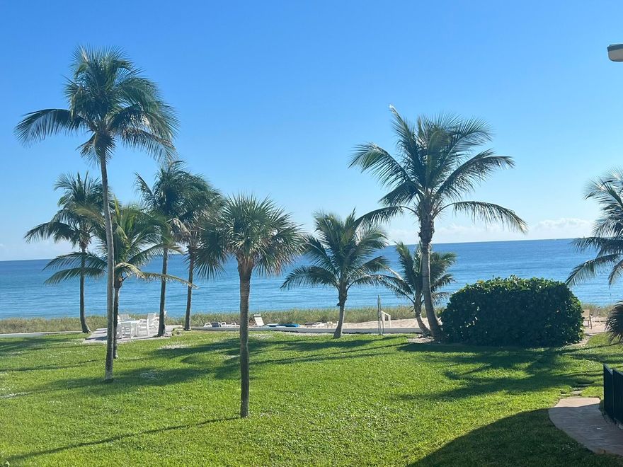 Great opportunity to live on the beach with ocean and Intracoastal views. Renovated condo with oceanside balcony. Bargain Price for coastal living. Lease for 6 months or more with a possible option to purchase.