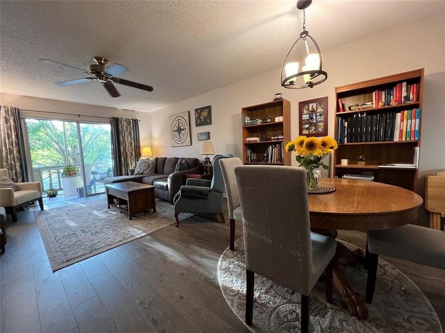 Beautiful, 55+ 2Bed/2bath condo with serene Golf course view from the screened balcony. **New Carpet in Main Bedroom. Impact glass throughout, except slider has accordion storm shutter. Main area Flooring done in 2022. Water heater installed 2019. Main bath just remodeled. Transferrable appliance warranty. additional owner storage. Small, quiet condo community on Colony West Golf Course. Clubhouse, pool, Pavillion w/ BBQ. Extensive Golf Course paths for scenic walks, with plenty of lakes and wildlife, great for photography. Assigned parking, plenty of guest parking. Close to shopping, dining, Civic Center. New roof in 2023, 50-year survey done in 2023, 40 yr. inspection completed in 2022. HOA has Windstorm Coverage and Reserves for financing requirements.