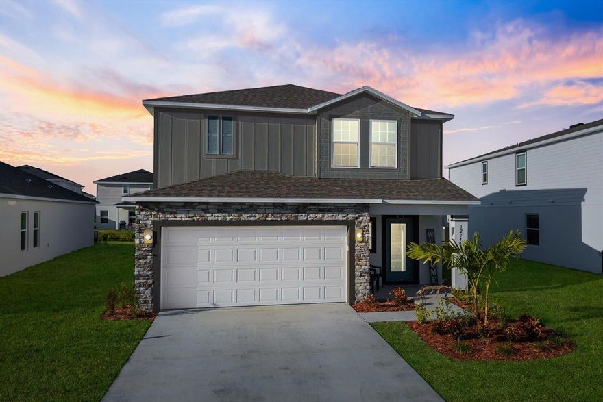 LOWEST HOA in 34978! Brand new, move-in-ready home in the highly desirable Central Park community of Port St. Lucie. This recently completed residence features impact windows, upgraded flooring, upgraded appliances, and a covered lanai ideal for indoor-outdoor living. Enjoy low HOA fees and impressive resort-style amenities, including a beach entry pool, splash pad, pickleball and tennis courts, playground, and a modern clubhouse with planned events. Conveniently located just minutes from I-95, offering easy crosstown access, walking and golf cart distance to Tradition without the HOA fees, and approximately 20 minutes to Jensen Beach. This is a rare opportunity to own a nearly new home in one of Port St. Lucie's newest communities!