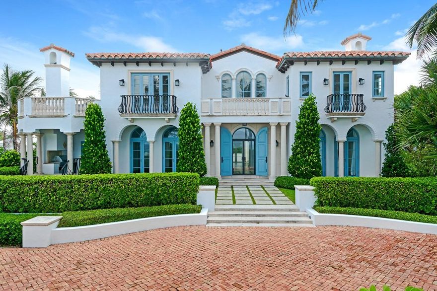 Spectacular Ocean front Mediterranean home built in 2006 with oceanfront cabana in the quiet north end!