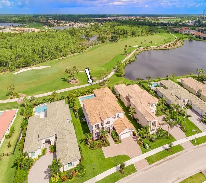 Immaculately maintained Treanna model 6BR/5BA + den + loft + 3 car garage located in the resort-style community of Jupiter Country Club. Grand 2 story foyer welcomes you to this gorgeous home. Hardwood floors, Saturnia marble flooring, coffered ceilings & many more upgrades. Energy efficient with impact glass throughout. Chef's kitchen with granite countertops & island, premium soft-close cabinetry & stainless steel appliances. Master suite has sweeping golf, lake&preserve views and boasts 2 large walk in closets with built-ins and a luxurious spa-like bath. Oversized pool deck & covered patio. Property comes with full golf membership. Amenities include Greg Norman golf course, 2 pools, 2 restaurants, fitness center, tennis, bocce ball, pickle ball & basketball.