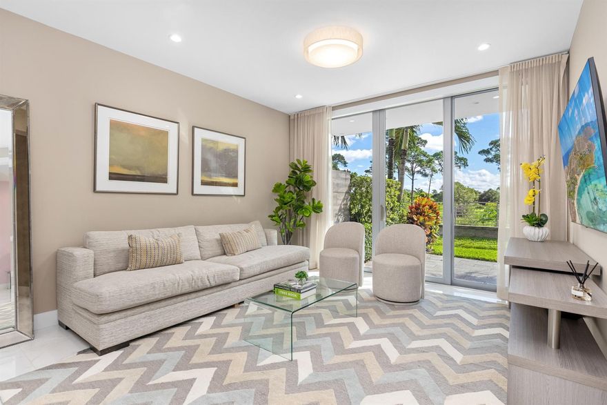 Welcome to 4080 at Moderne Boca Raton, where modern architecture and refined luxury living converge in a premier gated community overlooking a tranquil nature preserve.This Signature Collection contemporary three-story residence by Affinity Architects offers 3,455 total SF (2,877 SF under air) with 3 bedrooms, 3.5 bathrooms, a versatile den/office and a private two car garage. Designed with Missoni's signature aesthetic, this immaculate residence exudes modern luxury, showcasing refined European finishes, extensive upgrades, quartz countertops, and Italian porcelain tile flooring that elevate every living space with timeless sophistication.