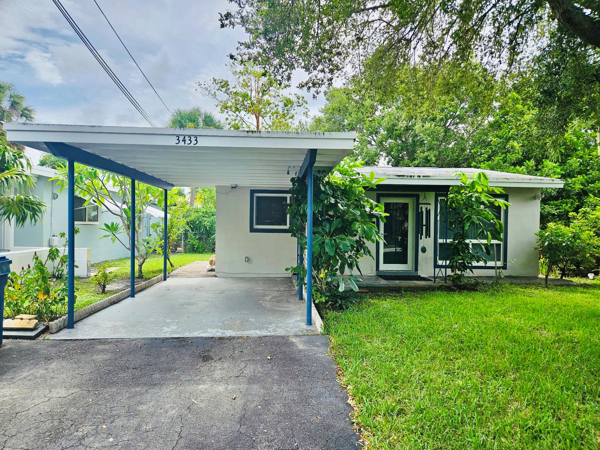 Totally Updated 2/1 Single-Family Home w/ Development Potential in the heart of the newly developed downtown Oakland Park w/ easy access to trendy restaurants, bars, shops & City Hall. This charming home sits on a 0.14-acre lot w/ IN3 zoning, offering exciting development possibilities: up to 3 stories allowed, 16 dwelling units per acre (this lot allows 2 units), potential to build 2 townhomes or a duplex, mixed-use potential (buyer to verify with city). May also be used as an art studio, library, or creative space. Home Features: Roof: 2017 (shingle), AC: 2013, Water Heater: 2017, Electrical Panel: 2016, Impact Windows: 2014, Plumbing: Copper pipes w/ PVC, SS appliances, Fresh paint inside & out, City sewer & well-fed irrigation system (3 zones), Shed, Carport & space for a pool. NO HOA!