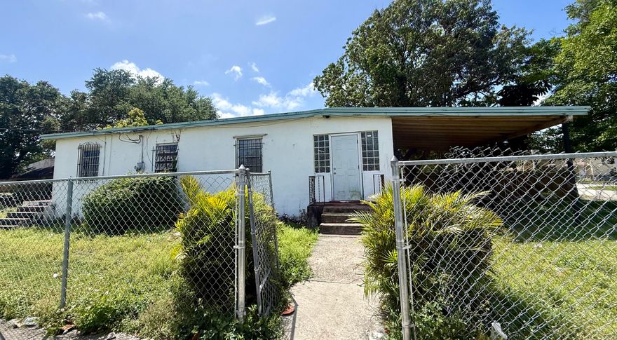 CASH INVESTOR SPECIAL! PRIME OPPORTUNITY in West Little River-one of Miami's fastest transforming neighborhoods. Large CORNER LOT with tremendous upside potential. NO HOA. Ideal fix and flip and perfect for Investor or End User.  Priced to sell. Cash only.
